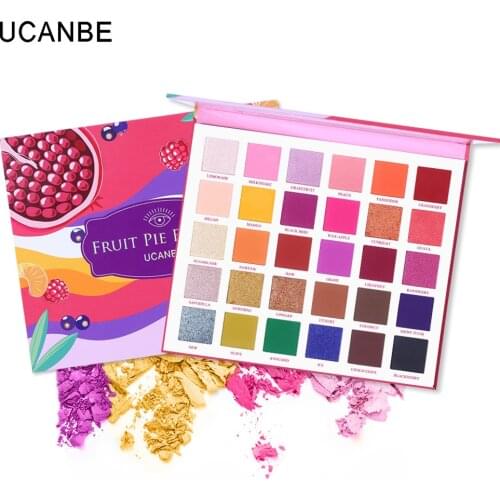 UCANBE 30 Colors Shimmer Matte Fruit Pie Filling Eyeshadow Palette High Quality Make Up Eye Shadow Palette High Pigmented Powder