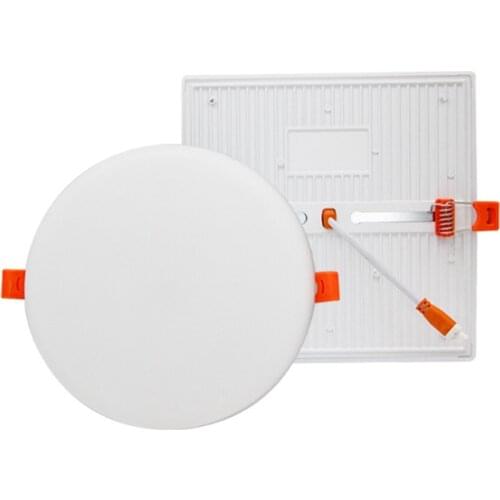 Ultra Thin Round/Square LED Panel Light 10W 18W 24W 36W Aluminum Ceiling Recessed Downlight AC 85-265V open hole adjustable