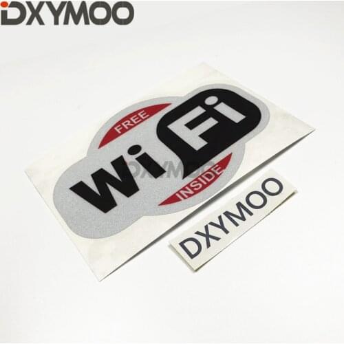 Car Styling Vinyl Motorcycle Bike Funny FREE WIFI INSIDE Decorate Window DIY Stickers 12x8.2cm 3M