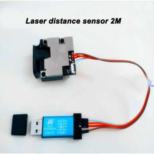 Free shipping High precision laser sensor 2M 20HZ USB-TTL Serial port STC microcontroller laser distance measuring sensor +-1