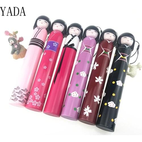 YADA Japanese Kimono Doll Folding Wine Bottle Umbrella Rain Creative UV Mini Umbrella For Womens Designer Gifts Umbrellas YS396