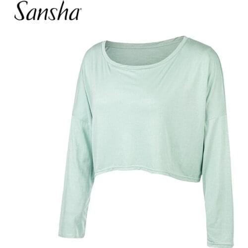 Sansha Summer Tops Women New Fashion Casual Loose T-Shirt Long Sleeve Soft Dancewear 70BA1026A