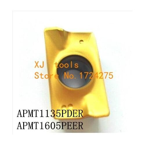10pcs Yellow coating Carbide blade, APMT1135/APMT1605 milling insert,numerical control Suitable for steel, stainless steel
