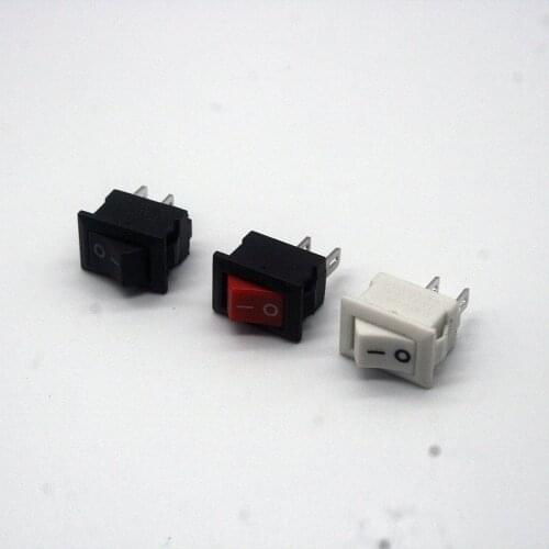 10pcs KCD11-101 3A/250V small black 10*15mm SPST 2PIN ON/OFF G130 Boat Rocker Switch Car Dash Dashboard Truck RV ATV Home