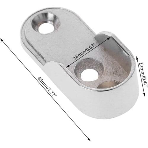 Y1UD 2pcs Wardrobe Clothes Tube Support Closet Rod End Bracket Thickening Holder