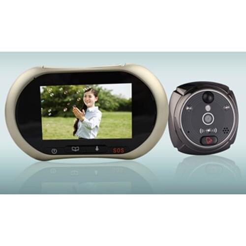 3.7 Inch GSM 850/900/1800/1900 Peephole Viewer Motion Detection With SOS Function Video Door Phone