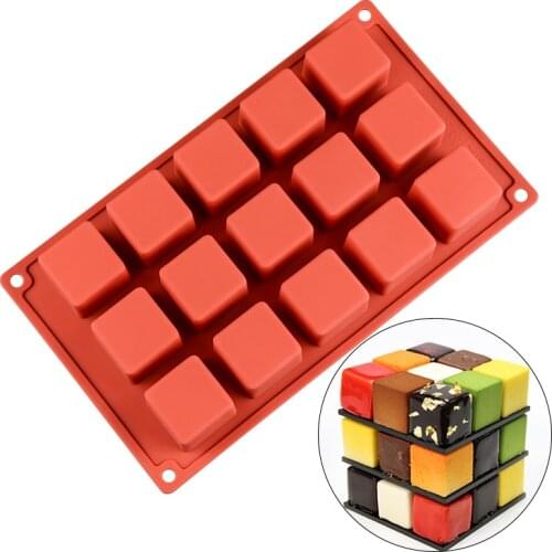 4*4*4cm Square Silicone Mold for cake ,Non Stick Dessert Pastry ice cube cake Molds