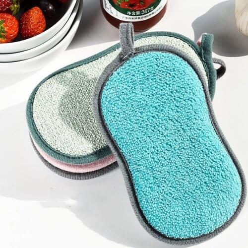 4/6/8pcs Double Sided Kitchen Cleaning Magic Sponge Kitchen Cleaning Sponge Scrubber Sponges for Dishwashing Bathroom Accessorie