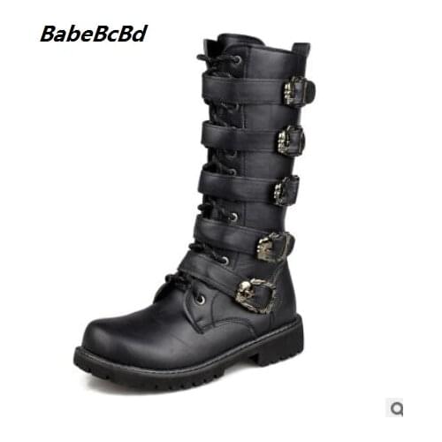 BabeBcBd Men's Motorcycle Boots