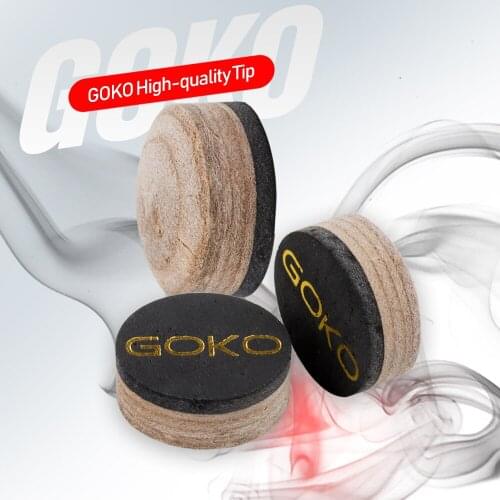 GOKO 3036 Billiard Tip 10mm 11.5mm 13mm S/M/H Tip Selected Pig Skin Multi-layers Professionl Accessories for Snooker Pool Cue