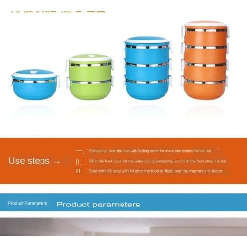 Childrens warm lunch box, stainless steel food box, leak-proof lunch box, childrens school food boxfood container