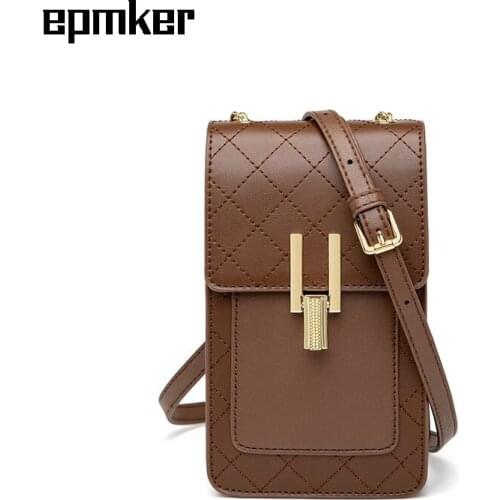EPMKER Mini Phone Bag Fashionable Purses and Handbags Luxury Designer Shoulder Bag Chains Crossbody Bag Cute Side Bag Little Bag