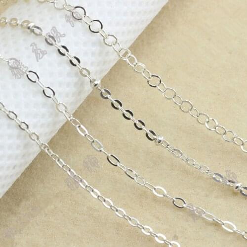 S925 sterling silver jewelry findings & components cross chains bracelets necklaces diy argent silver new fashion wholesales 1m