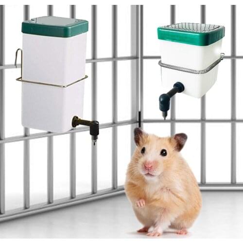 Pet Water Feeder Drinker Non-drip Automatic Hanging Drinking Fountain Wallhanging Water Drinker Small Pet Rabbit Ferret Hamster