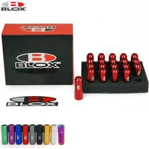 Blox Forged 7075 Aluminum Universal Racing Car Wheels Rims Lug Nuts M12X1.25 / M12X1.5, L :60mm (20 Pcs/Set) HU-550NUTS