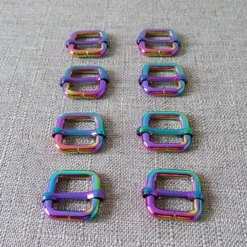 100pcs/Lot Webbing 15mm Metal Adjuster Hardware For Backpack Bag Handbag Dog Pet Collar Sewing Accessory Straps Belt Loop Buckle