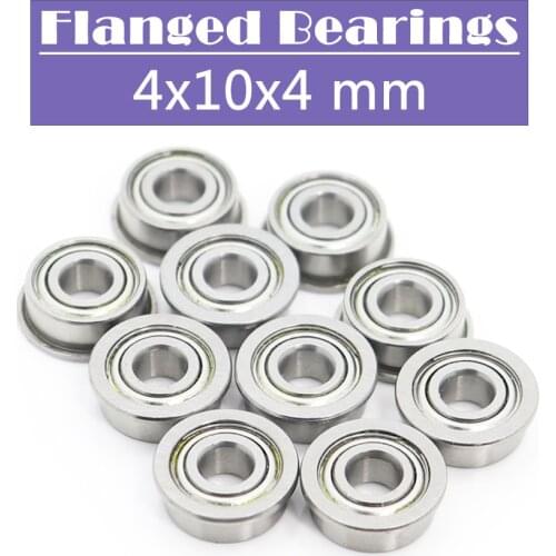 MF104ZZ Flange Bearing 4x10x4 mm ABEC-1 ( 10 PCS ) Miniature Flanged MF104 Z ZZ Ball Bearings