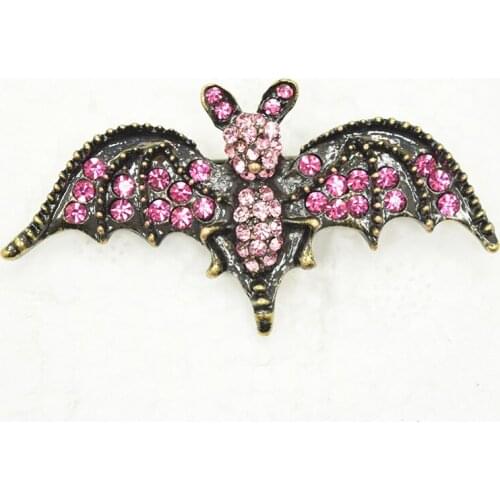 Fashion Brooch Rose Rhinestone Bat Pin brooches C003 J4