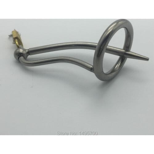 Male stainless steel chastity metal chastity device urinary catheter penis lock,penis plug,urethral plug,male urethral dilator