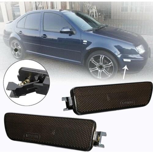 Car Front Bumper Side Marker Light Turn Signal Light Lamp Repeater for GOLF JETTA MK4 1999-2005
