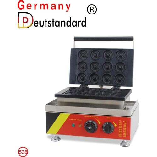 12 Hole Commercial Electric Mini Donut Maker Machine With Stainless Steel High Quality Professional Donut Waffle Maker Hot Sale