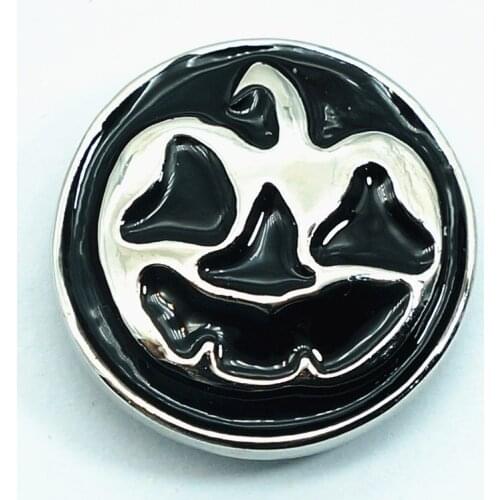 Fashion beauty Halloween Pumpkin 20MM snap buttons fit snap bracelet snap jewelry wholesale KZ1382