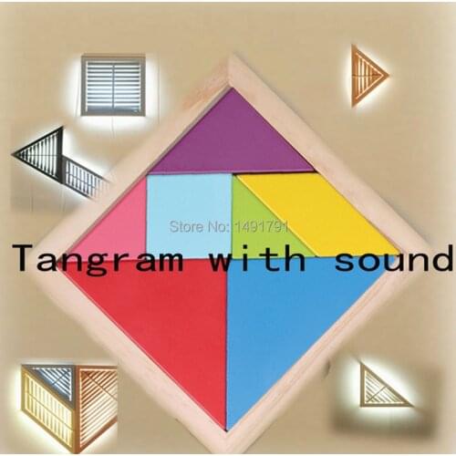 Game props Tools Tangram unlock can modify the sound Reality Room Escape props puzzle Trigger unlock tool