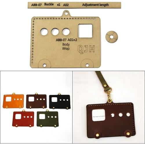 Handmade DIY Leather Tools Acrylic Mold Ornaments Card Pack Kraft Paper Template DIY Sewing Drawing Card Cover