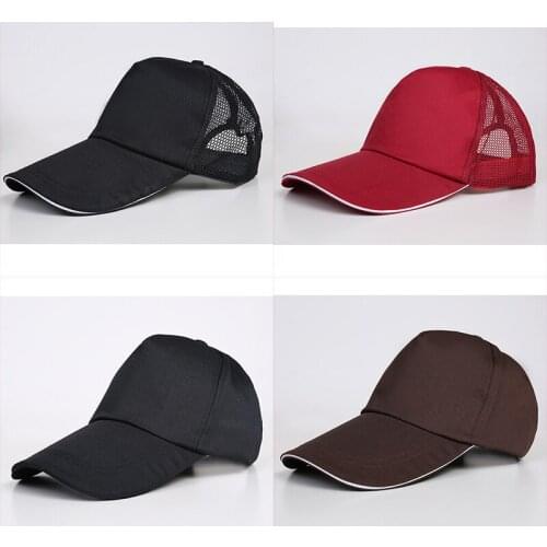 Mesh logo cap fast food restaurant chef takeaway food delivery restaurant custom printed logo
