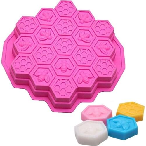 19 Cavities Honeycomb Cake Molds Silicone Soap Making Molds Pull-Apart Dessert Pan Candy Baking Cake Moulds