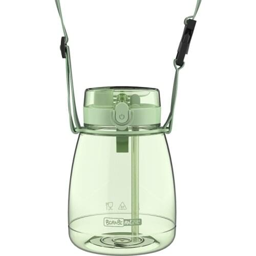 1300ml Sports Water Bottle With Straw Cute Student Kettle Large Capacity Double Mouth Straw Cup Drinking Bottle Large Capacity