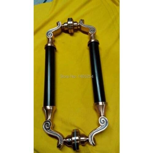 DHL Free shipping Classical design antique brass glass door handle pull from China