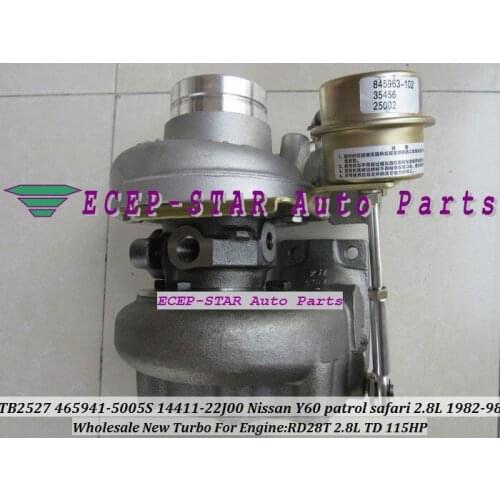 TB2527 465941-5005S 452022-5001S 14411-22J02 465941 452022 Turbo Turbine Turbocharger For NISSAN Y60 Patrol Safari RD28T 2.8L TD