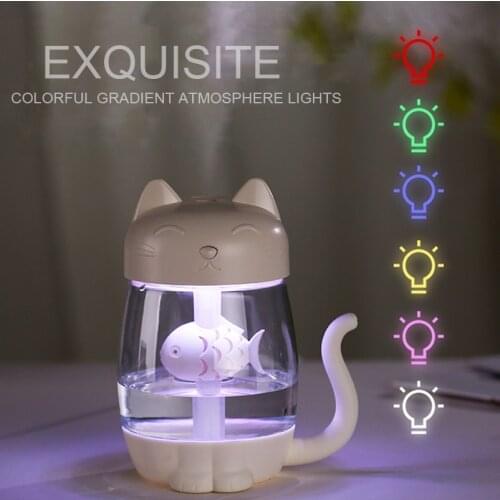 Ultrasonic Air Humidifier Usb Essential Oil Diffuser Electric Aromatherapy USB Humidifier Car Aroma Diffuser with 7 Color Lights