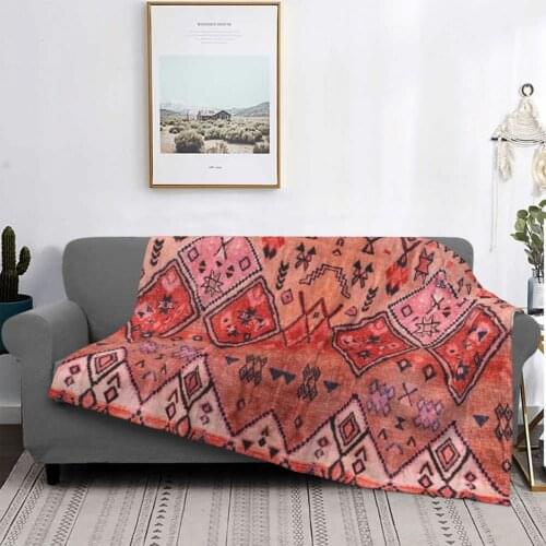 Bohemian Farmhouse Stylish Oriental Moroccan Style Blankets Flannel Textile Decor Multifunction Warm Throw Blankets Home Quilt