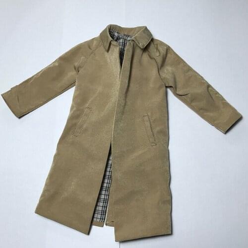 IN STOCK 1/6 Scale Brown Detective Coat Long Dress Clothes Toy Fit 12"PH TBL Action Figure