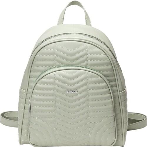 2021 Women Leather Backpacks Soild Color Travel Bagpack Mochila School Bags for Girls Ladies Sac A Dos Back Pack