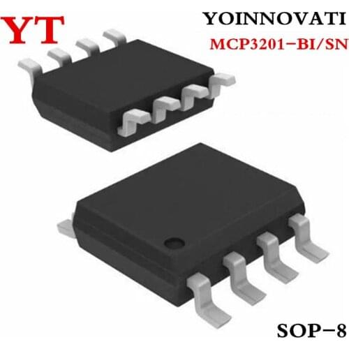 10pcs/lot MCP3201-BI/SN MCP3201 ADC 12BIT 2.7V 1CH SPI SOP-8 IC Best quality