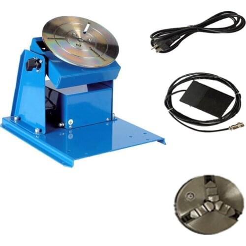 2-18RPM 10KG Light Duty Welding Turntable Positioner with 80mm Chuck te