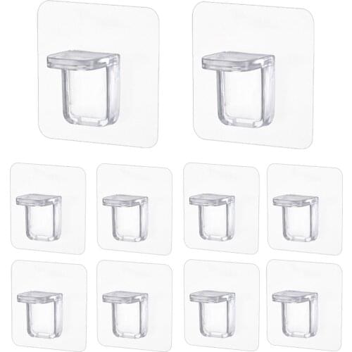20/30Pcs Shelf Support Adhesive Pegs Plastic Closet Cabinet Shelf Support Clips Wall Hanger For Kitchen Bathroom Accessories