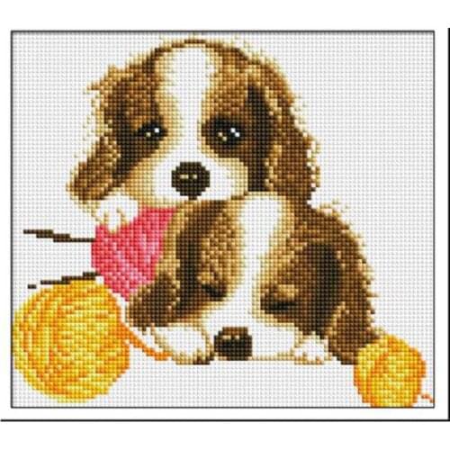 New 5D Diy Diamond Painting Animal Smart Dags Diamond Mosaic Cross Stitch Full Drill Diamond Embroidery Decoration Drawings