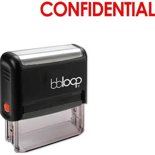 Bbloop "Confidential" Self-Inking Rubber Stamp