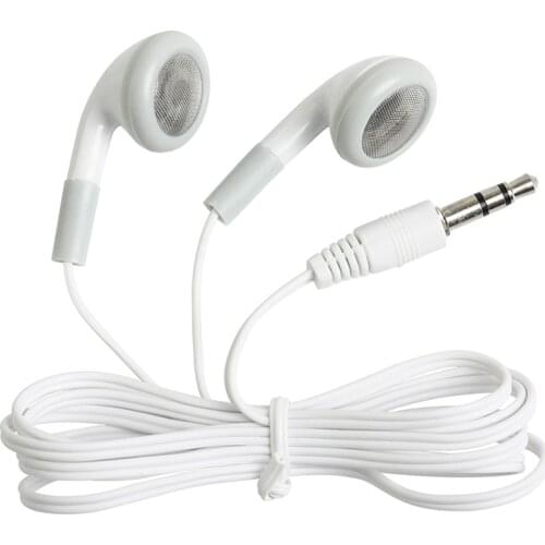 White Cheap Cheapest Disposable Earphones Headphone Earbuds Earcup for Bus/train/plane/school/Tourism/gift 100pcs/lot In OPP Bag