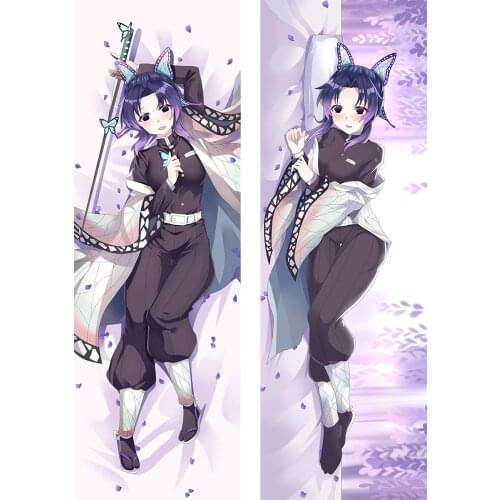 Anime Kochou Shinobu Dakimakura Hugging Body Demon Slayer Pillow Case Home Bedding Pillow Cover Peachskin