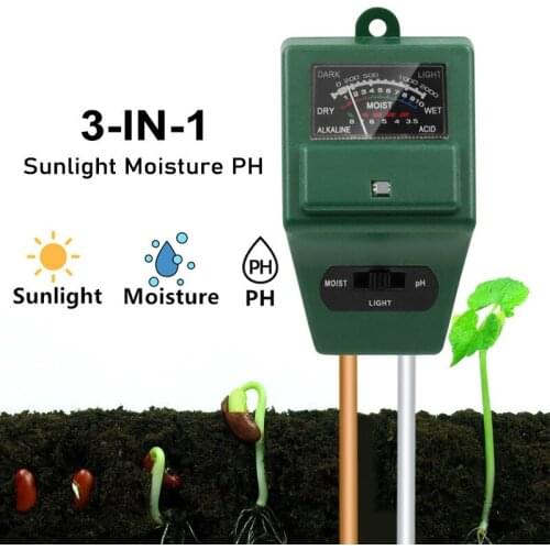 3 IN 1 Digital Soil Moisture Sunlight PH Meter Tester for Plants Flowers Illuminance Acidity Moisture Measurement Garden Tools