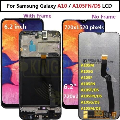 For Samsung galaxy A10 lcd Digitizer A105/DS A105F A105FD A105M Display Touch Screen with frame Digitizer For Samsung A10 lcd