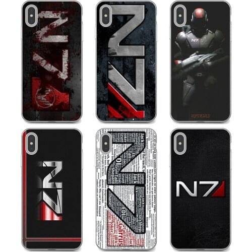 For Samsung Galaxy S7 S8 S9 S10E S20 FE Note 10 20 Edge Lite Plus Ultra Mass-Effect-N7-Armour-Logo-Print Housing