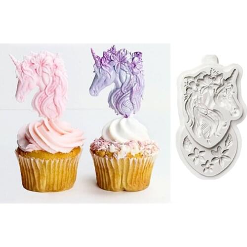 Unicorn Silicone Mold Horse Fondant Mould Cake Decorating Tool Chocolate, Gumpastes Mold, Sugarcraft ,Kitchen Gadgets