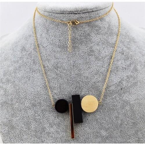 European and American style simple geometric elements combination pendant long necklace chain sweater chain ladies