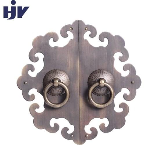 Chinese Furniture Antique Bronze Cabinet Handles Door Knocking Knocker Pull Vintage Drawer Knobs Wardrobe Handles Hardware